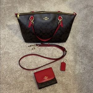 RED AUTHENTIC COACH PURSE